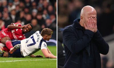 Split image of Alexander Isak in agony and Arne Slot