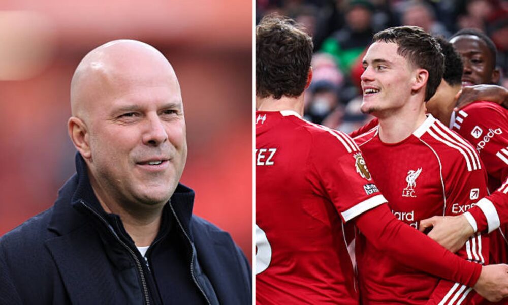 Split image of Arne Slot and Florian Wirtz