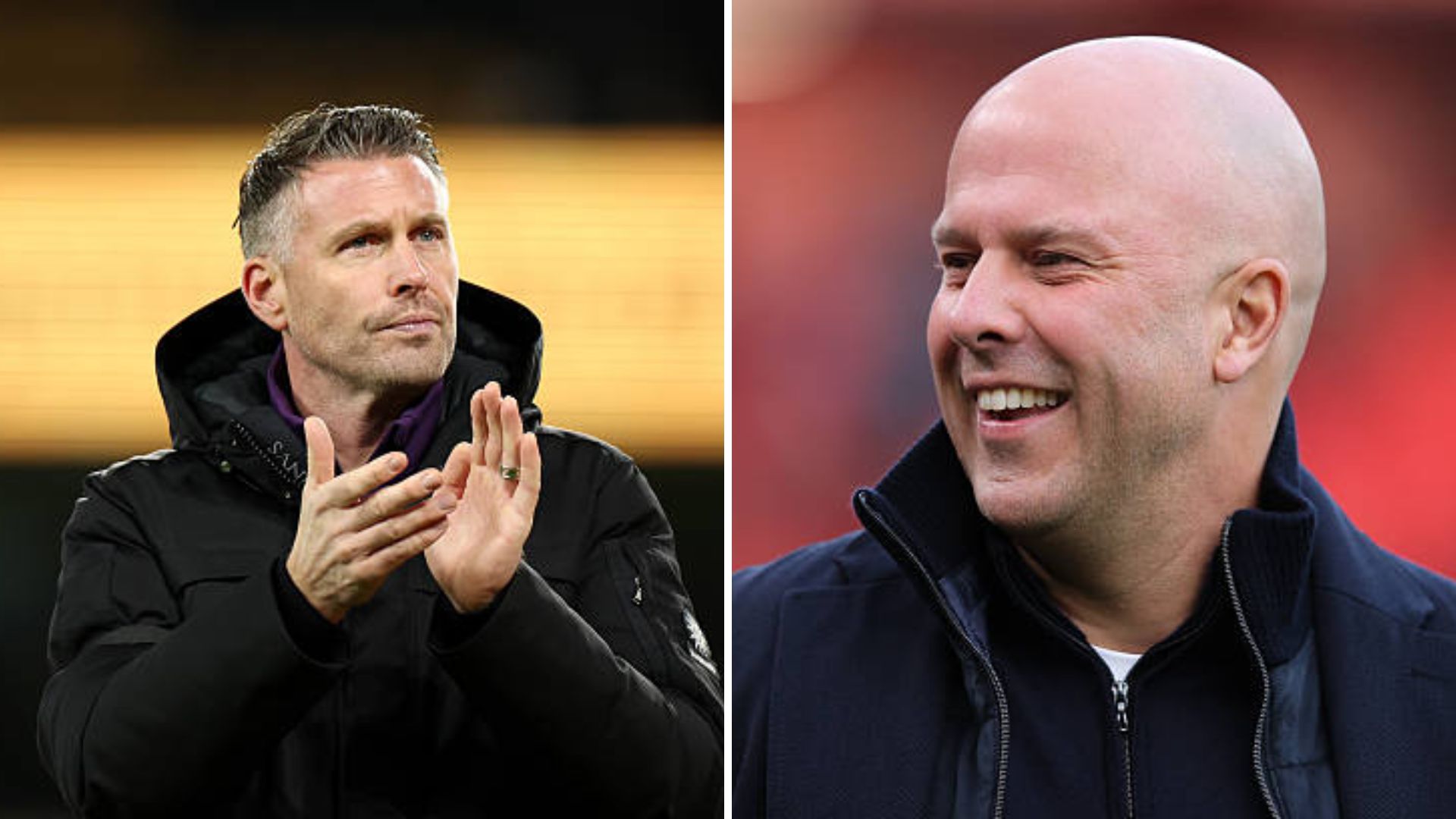 Split image of Rob Edwards and Arne Slot