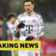 Leon Goretzka with Breaking news banner