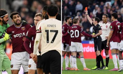 Split image from the incidents of West Ham