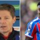 Split image of Oliver Glasner at his press conference and Marc Guehi in action for Crystal Palace