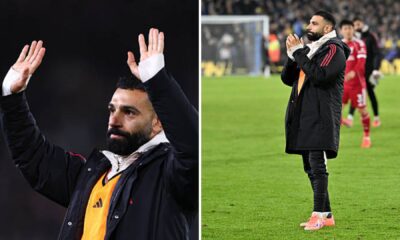 Split image of Liverpool star Mo Salah