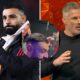 Split image of Mohamed Salah and Jamie Carragher with overlay of Salah giving his explosive interview