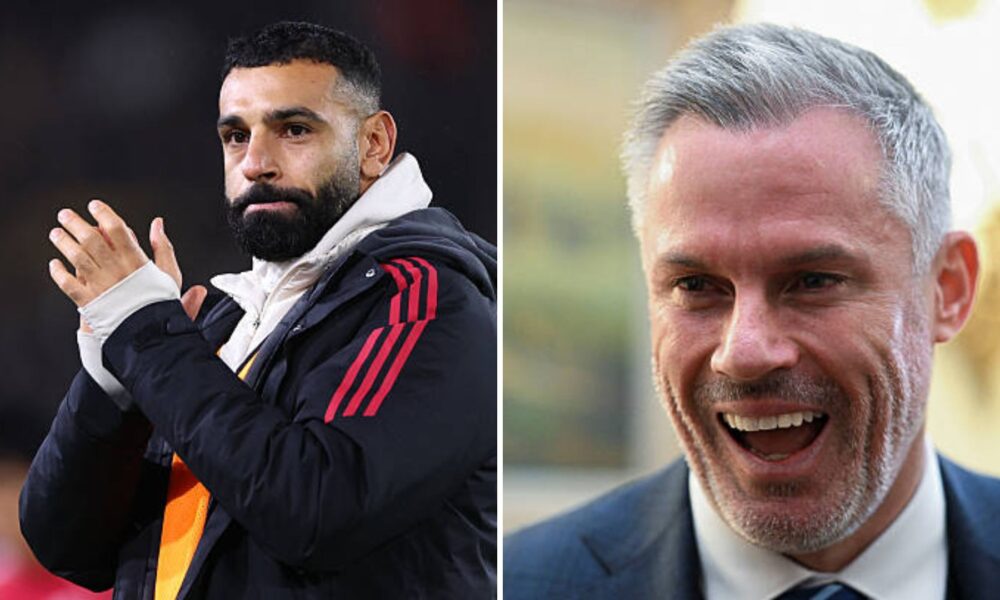 Split image of Mohamed Salah and Jamie Carragher