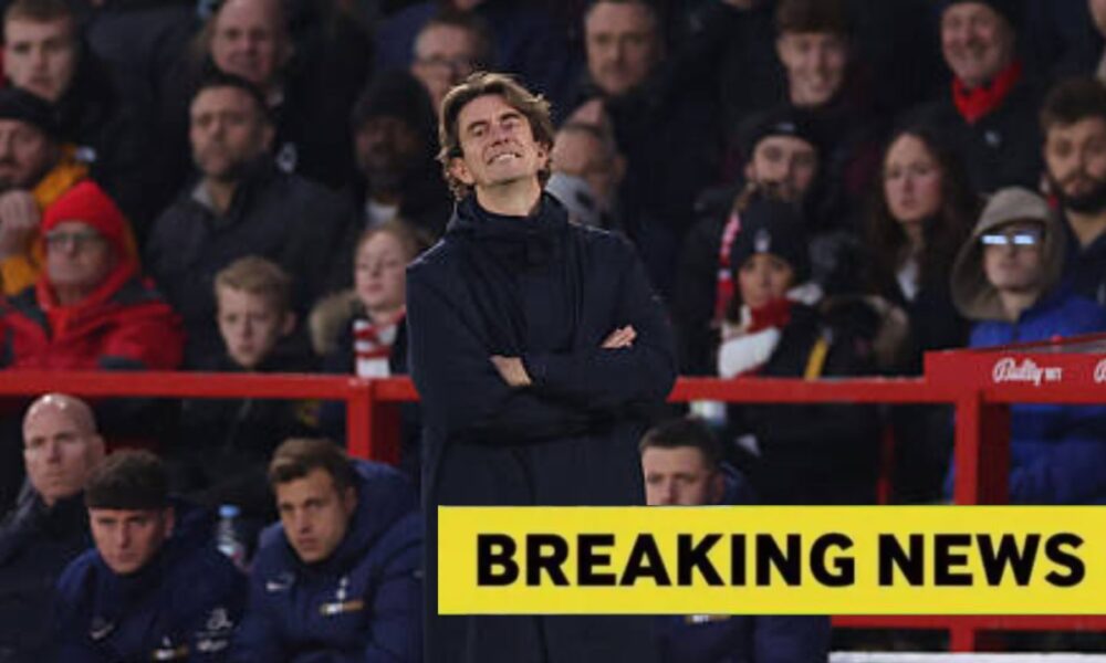 Tottenham manager Thomas Frank during the defeat to Nottingham Forest