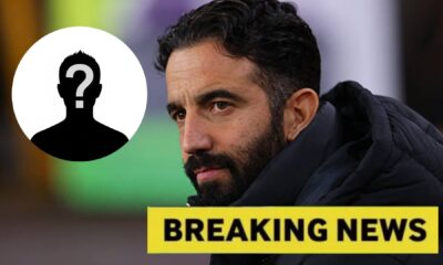 Ruben Amorim witth overlay of Breaking News and mystery player