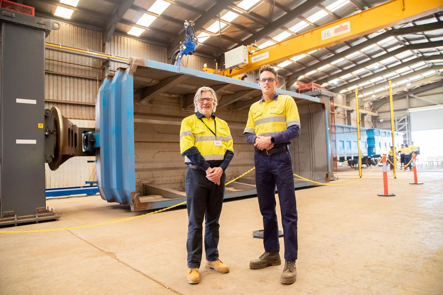 Rio Tinto, Gemco mark first railcar assembled in the Pilbara