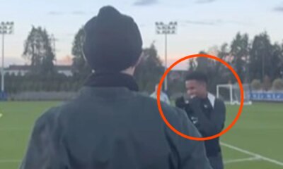 Fans love Estevao's reaction to Cole Palmer's screamer in training as Chelsea pair create new celebration