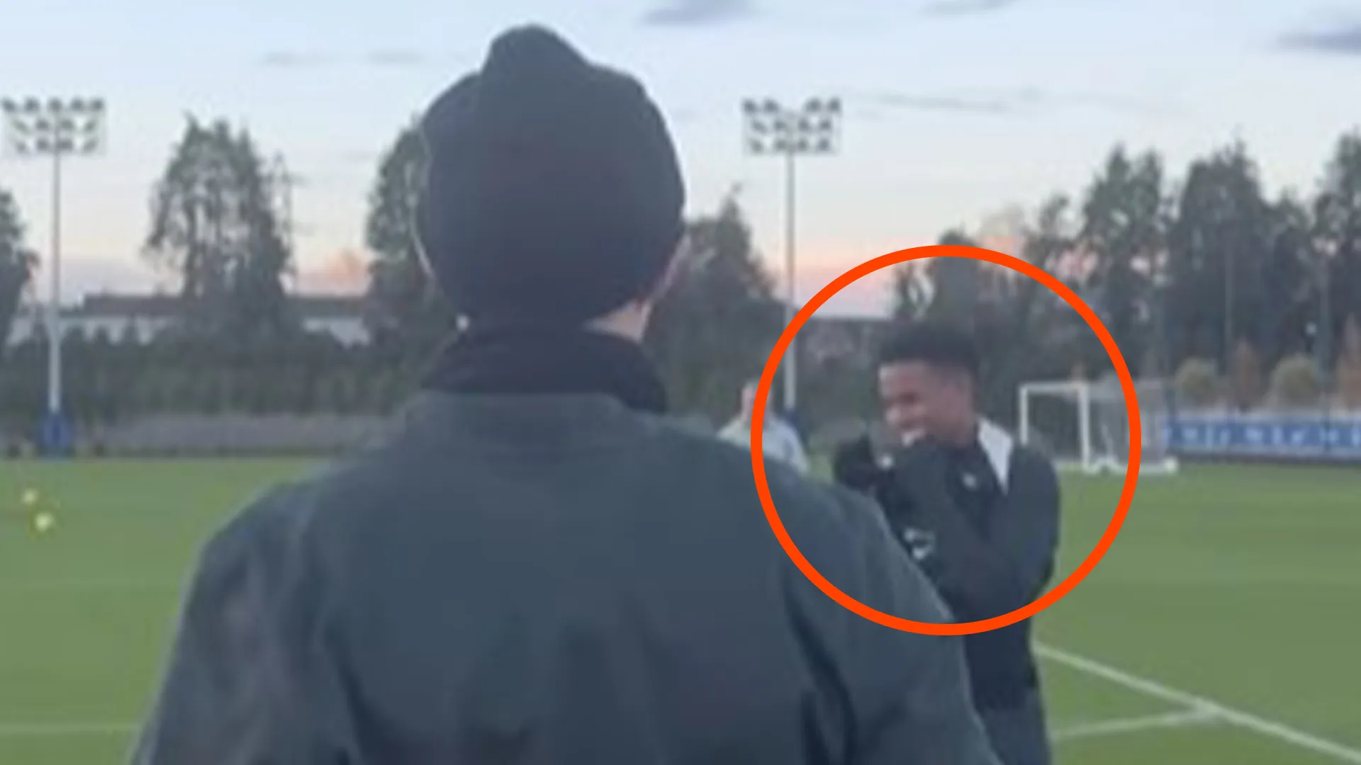 Fans love Estevao's reaction to Cole Palmer's screamer in training as Chelsea pair create new celebration