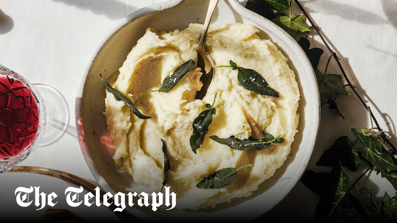 Parsnip and potato mash with sage and brown butter