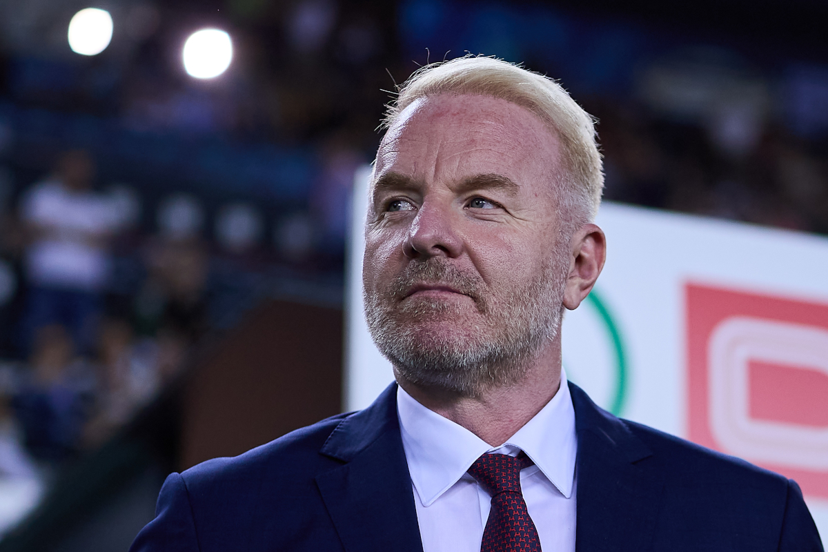 UDINE, ITALY - SEPTEMBER 20: Igli Tare, Sporting director of AC Milan looks on prior to the Serie A match between Udinese Calcio and AC Milan at Stadio Friuli on September 20, 2025 in Udine, Italy. (Photo by Emmanuele Ciancaglini/Getty Images)