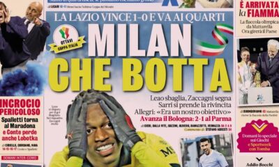 Today's Papers - Milan's Coppa Italia blow, Italy's X in World Cup draw