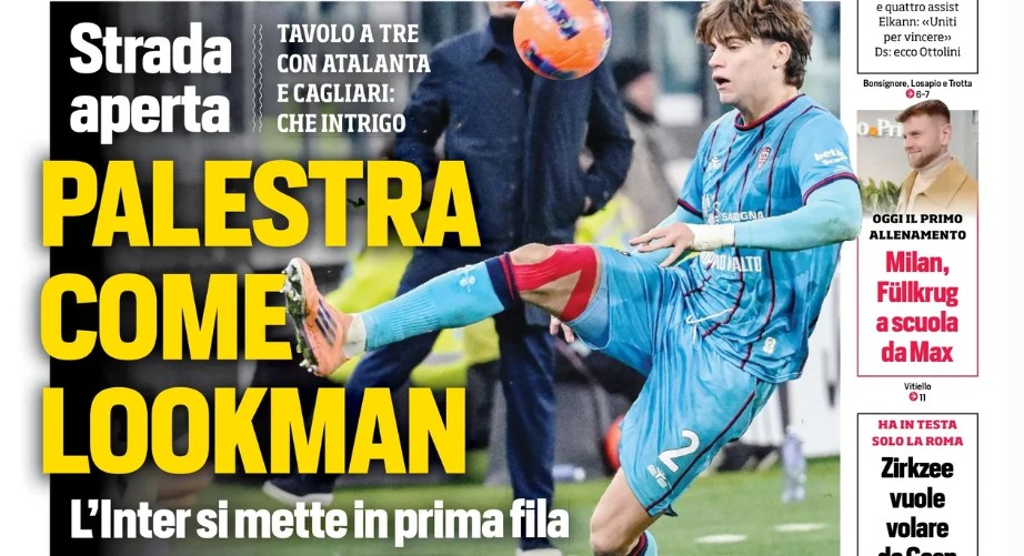 Today's Papers - Inter, Palestra like Lookman. Napoli transfer blow