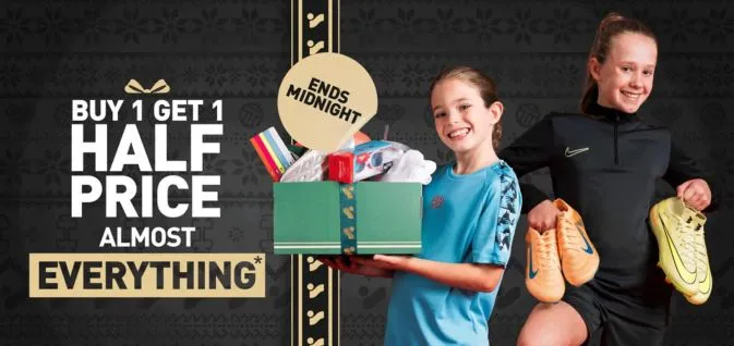 Intersport elverys black friday sale ends midnight - Buy 1 Get 1 HALF PRICE Almost Everything