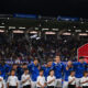 BERGAMO, ITALY - SEPTEMBER 05: Players of Italy during the National Anthem during the FIFA World Cup 2026 qualifier match between Italy and Estonia at Stadio di Bergamo on September 05, 2025 in Bergamo, Italy. (Photo by Mattia Ozbot/Getty Images)