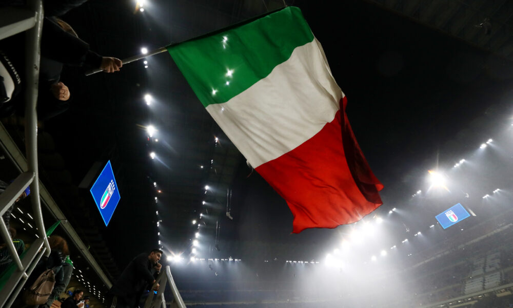 MILAN, ITALY - NOVEMBER 16: General view inside the stadium prior to the FIFA World Cup 2026 qualifier match between Italy and Norway at San Siro Stadium on November 16, 2025 in Milan, Italy. (Photo by Marco Luzzani/Getty Images)