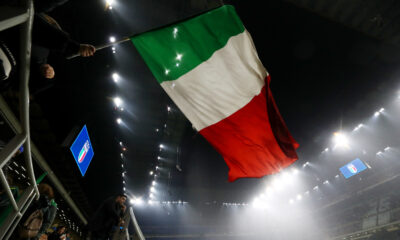MILAN, ITALY - NOVEMBER 16: General view inside the stadium prior to the FIFA World Cup 2026 qualifier match between Italy and Norway at San Siro Stadium on November 16, 2025 in Milan, Italy. (Photo by Marco Luzzani/Getty Images)
