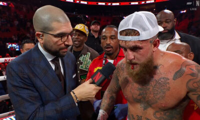 Jake Paul suffers horrific broken jaw as he spits blood after brutal Anthony Joshua knockout