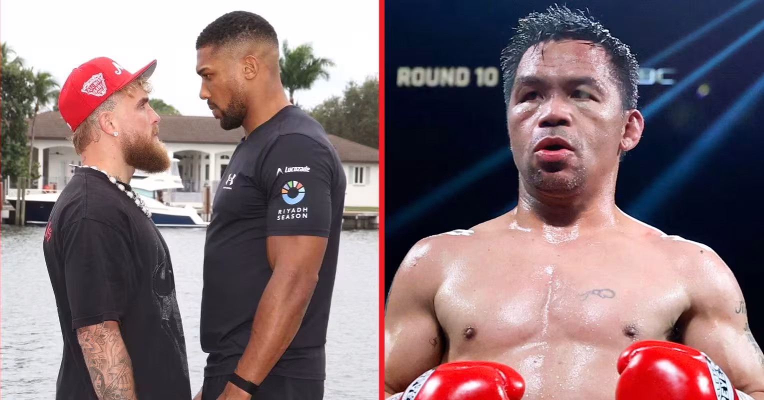 Manny Pacquiao weighs in on Anthony Joshua vs Jake Paul with a simple prediction