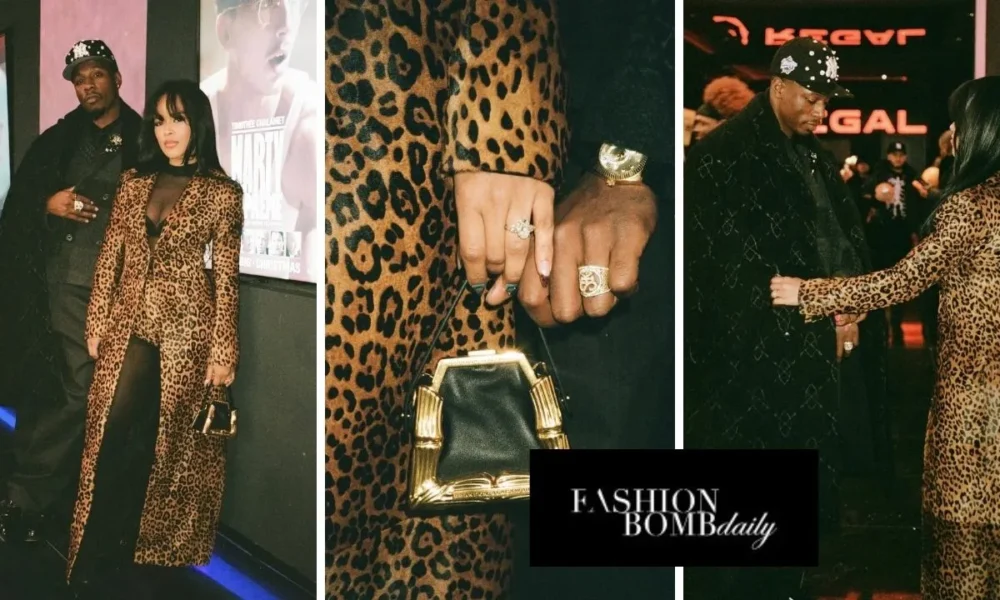 Fashion Bomb Couple: Joey Bada$$ and Serayah Attend the Marty Supreme Premiere in a Black Kith Suit and a Leopard LaPointe Look