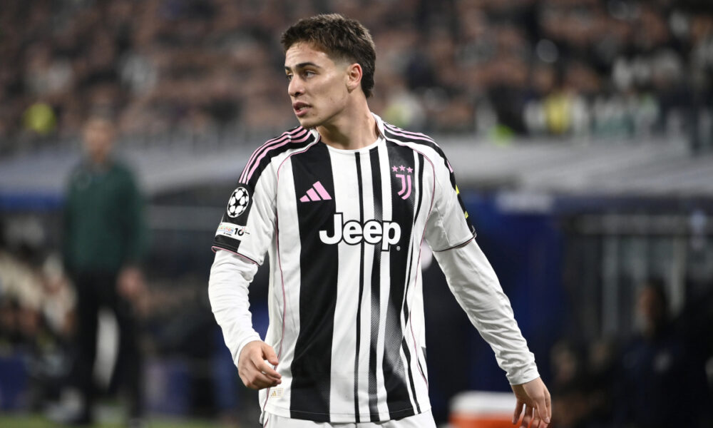 TURIN, ITALY - NOVEMBER 04: Kenan Yildiz of Juventus looks on during the UEFA Champions League 2025/26 League Phase MD4 match between Juventus and Sporting Clube de Portugal at Juventus Stadium on November 04, 2025 in Turin, Italy. (Photo by Stefano Guidi/Getty Images)