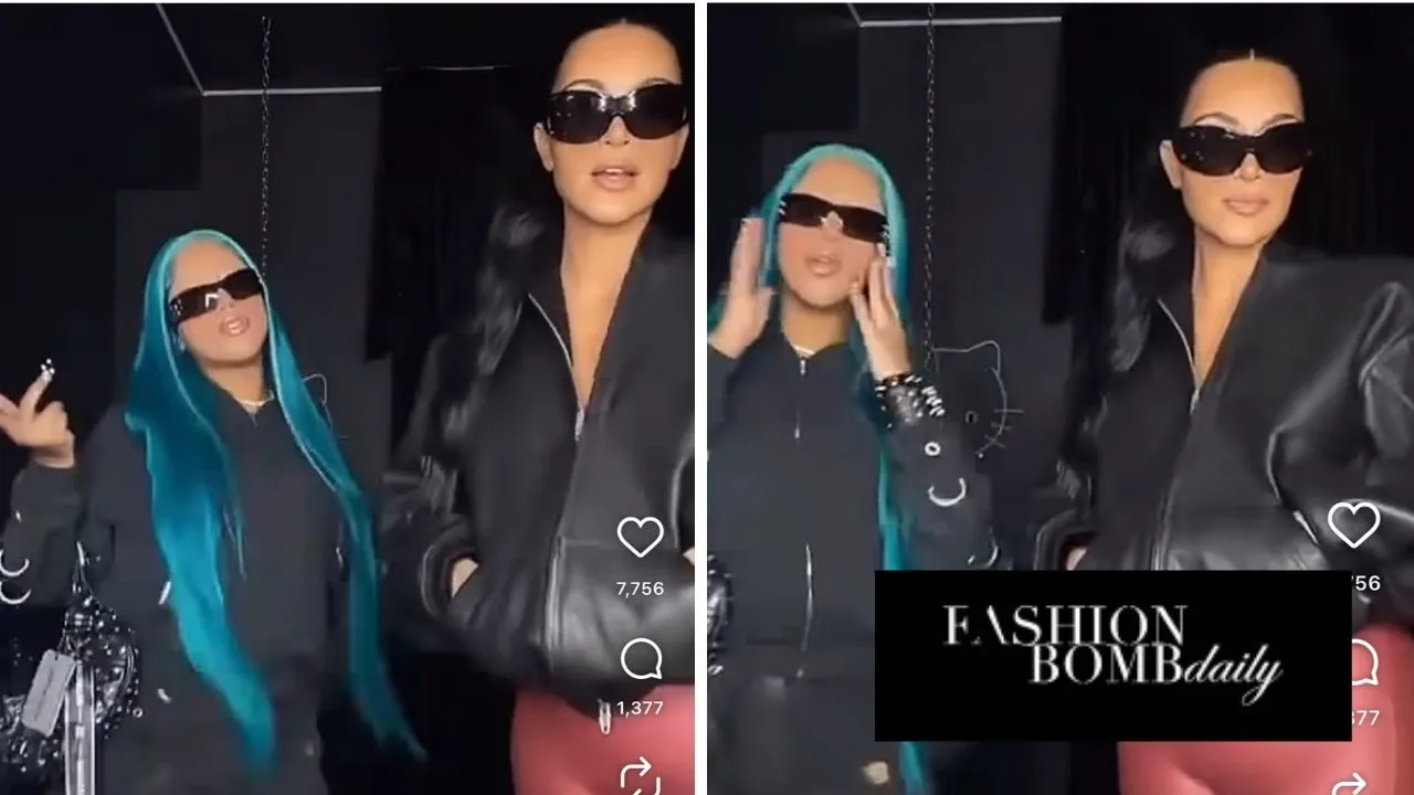 Kim Kardashian and North West Performed a TikTok in Black Balenciaga Looks