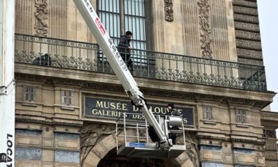 Louvre museum installs security bars on balcony used in October’s heist