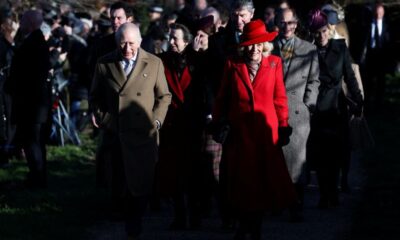Daughters of King Charles’ brother Andrew join royals for Christmas service