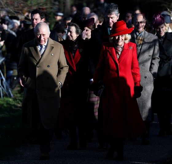 Daughters of King Charles’ brother Andrew join royals for Christmas service
