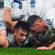 GENOA, ITALY - DECEMBER 14: Lautaro Martinez of Inter (left) celebrates with his team-mate Petar Sucic after scoring a goal during the Serie A match between Genoa CFC and FC Internazionale at Luigi Ferraris Stadium on December 14, 2025 in Genoa, Italy. (Photo by Simone Arveda/Getty Images)