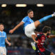 NAPLES, ITALY - AUGUST 30: Lorenzo Lucca of SSC Napoli during the Serie A match between SSC Napoli and Cagliari Calcio at Stadio Diego Armando Maradona on August 30, 2025 in Naples, Italy. (Photo by Francesco Pecoraro/Getty Images)