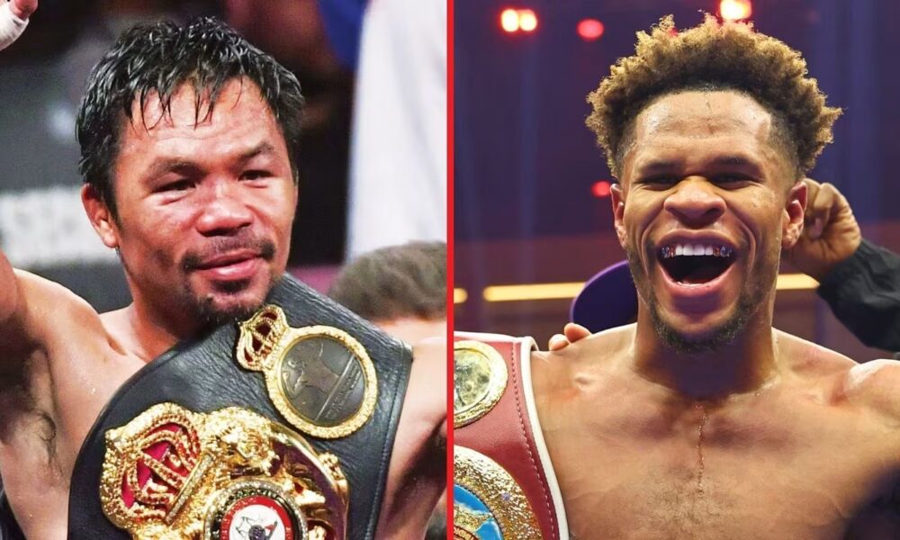 Manny Pacquiao and Devin Haney both compete for the same opponent