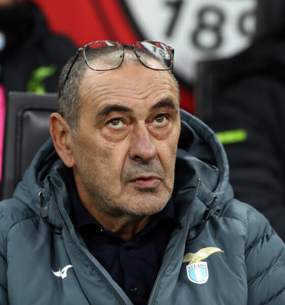 MILAN, ITALY - NOVEMBER 29: Maurizio Sarri, Head Coach of Lazio looks on prior to the Serie A match between AC Milan and SS Lazio at Giuseppe Meazza Stadium on November 29, 2025 in Milan, Italy. (Photo by Marco Luzzani/Getty Images)