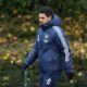 Mikel Arteta during an Arsenal training session