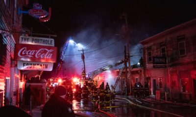 Fire in Portland’s Old Port damages its historic waterfront and sinks at least one boat