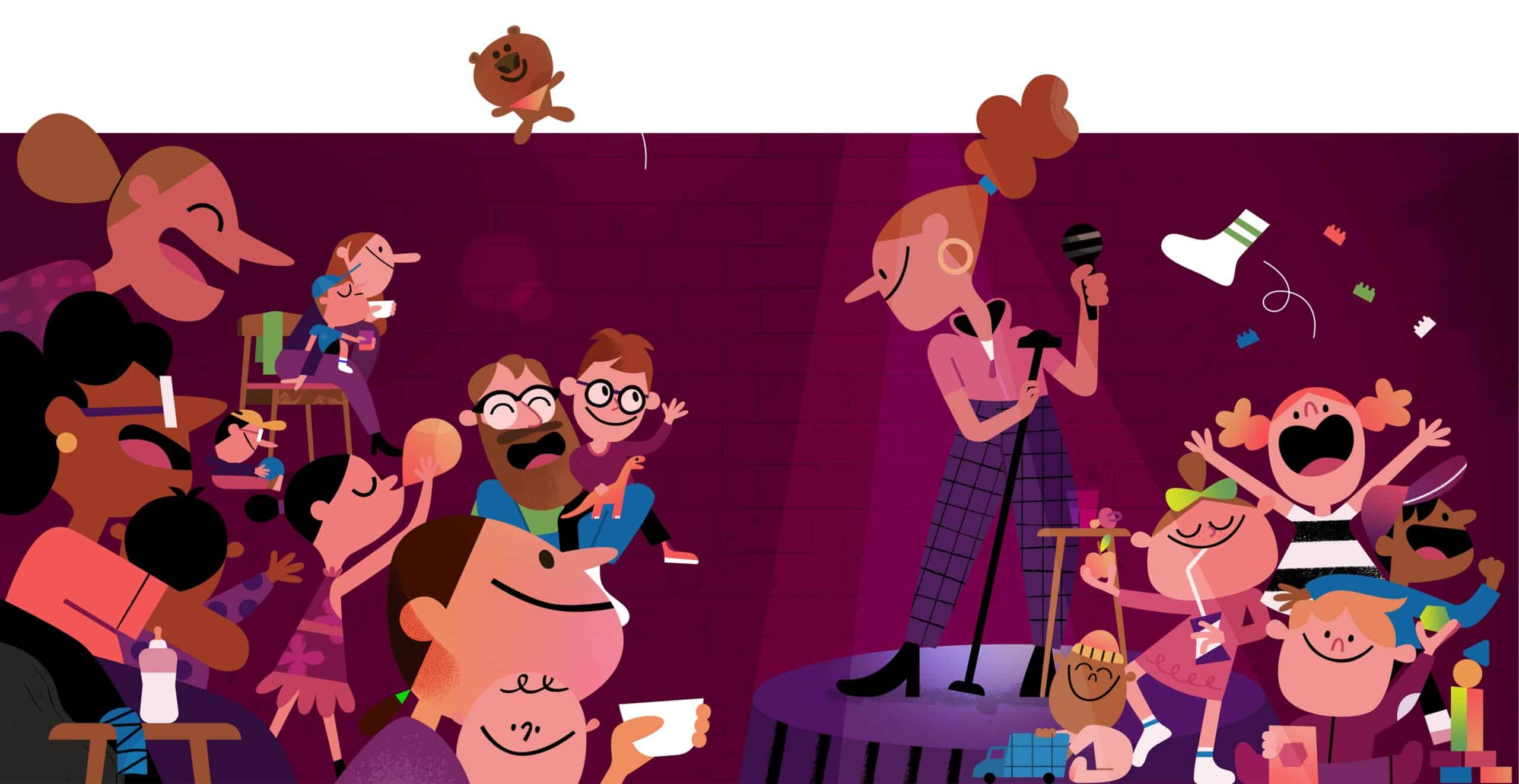 Spit-up, stand-up: the comedy clubs for mums (and babies too) - Positive News