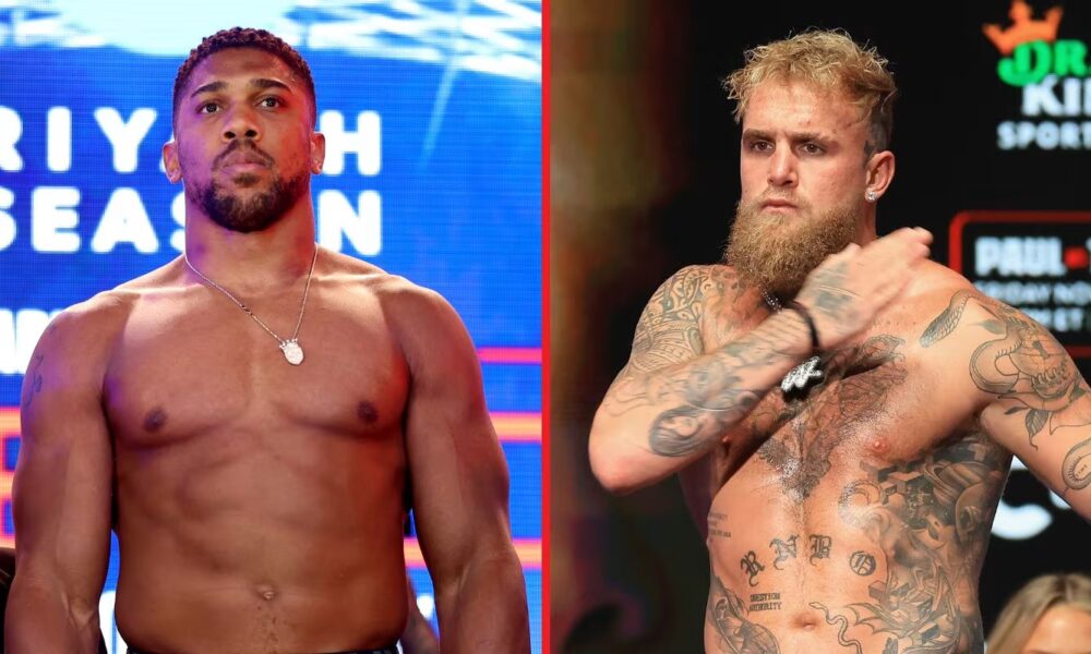 Exact weight difference between Anthony Joshua and Jake Paul revealed at official weigh in