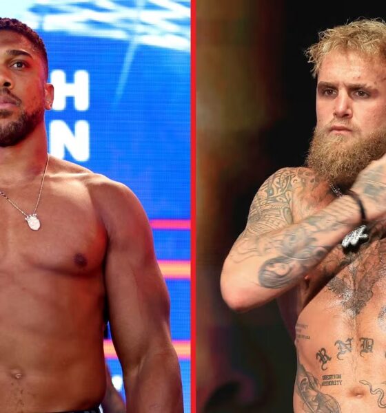 Exact weight difference between Anthony Joshua and Jake Paul revealed at official weigh in