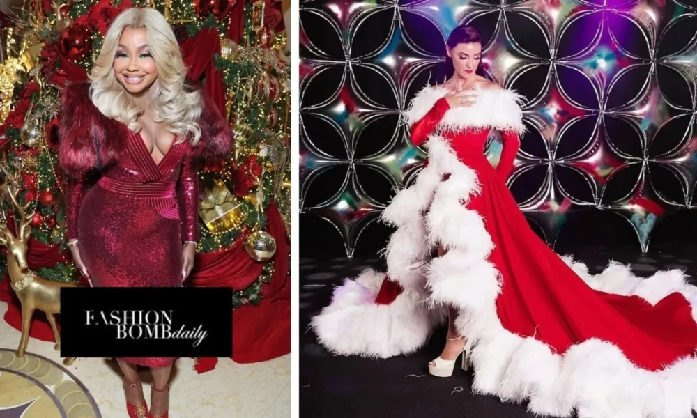 Real Housewives Christmas Fashion: Phaedra Parks Poses in a Red Zhivago Sequins Dress and Bronwyn Newport Celebrates in a Red Christian Siriano Gown