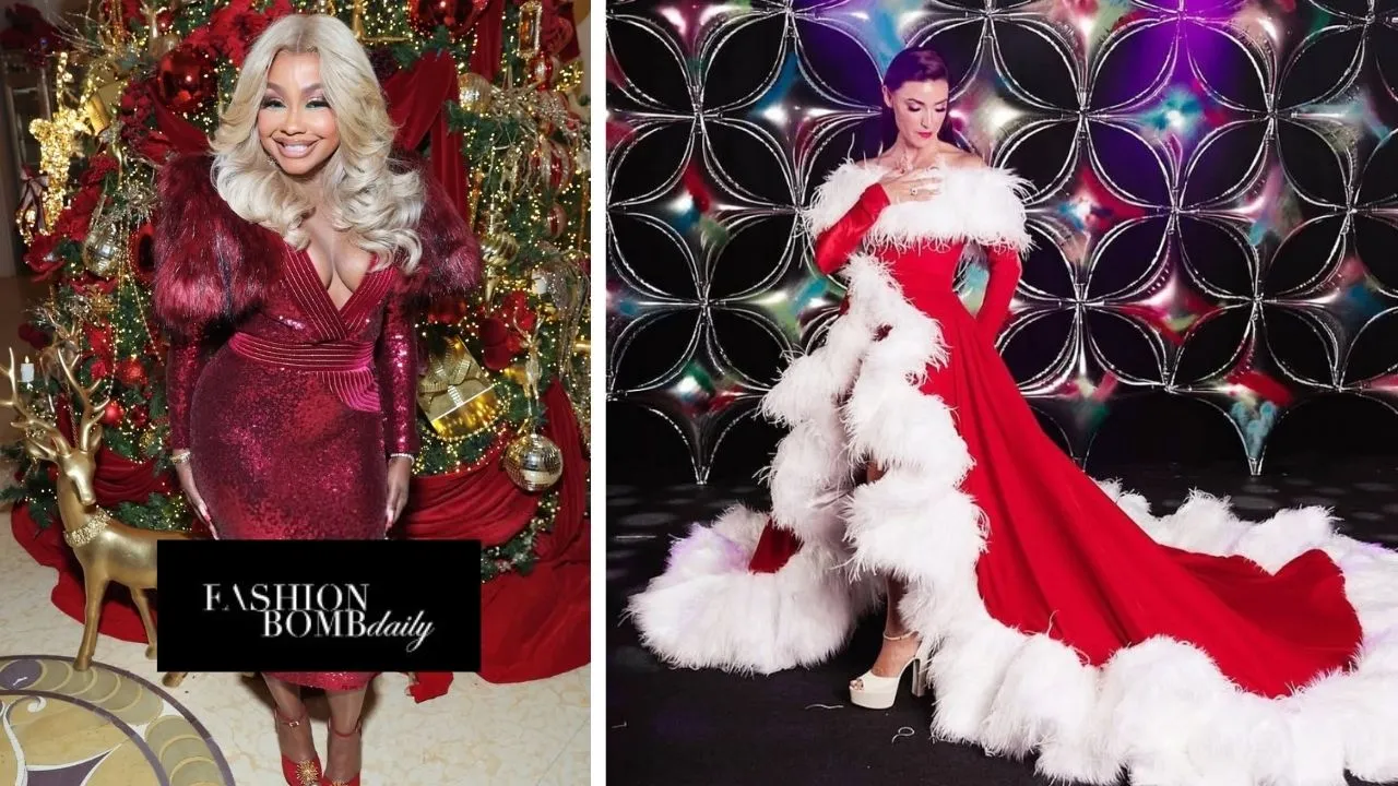 Real Housewives Christmas Fashion: Phaedra Parks Poses in a Red Zhivago Sequins Dress and Bronwyn Newport Celebrates in a Red Christian Siriano Gown