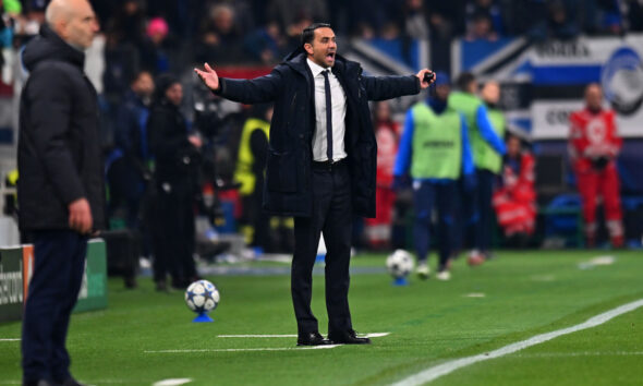 BERGAMO, ITALY - DECEMBER 09: Raffaele Palladino head coach of Atalanta BC during the UEFA Champions League 2025/26 League Phase MD6 match between Atalanta BC and Chelsea FC at Stadio di Bergamo on December 09, 2025 in Bergamo, Italy. (Photo by Alessandro Sabattini/Getty Images)