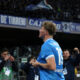 NAPLES, ITALY - DECEMBER 07: Rasmus Hojlund of SSC Napoli celebrates scoring his team