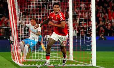 LISBON, PORTUGAL - DECEMBER 10: Richard Rios of Benfica celebrates scoring his team
