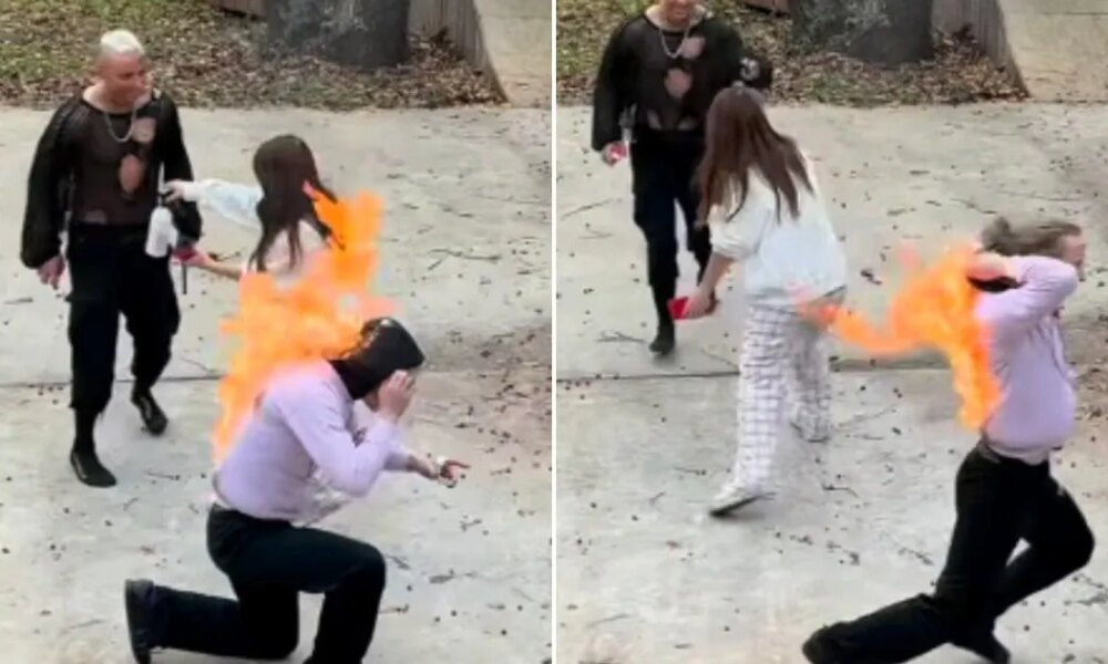 Wrestling star sets brother on fire in 'marriage proposal gone wrong'