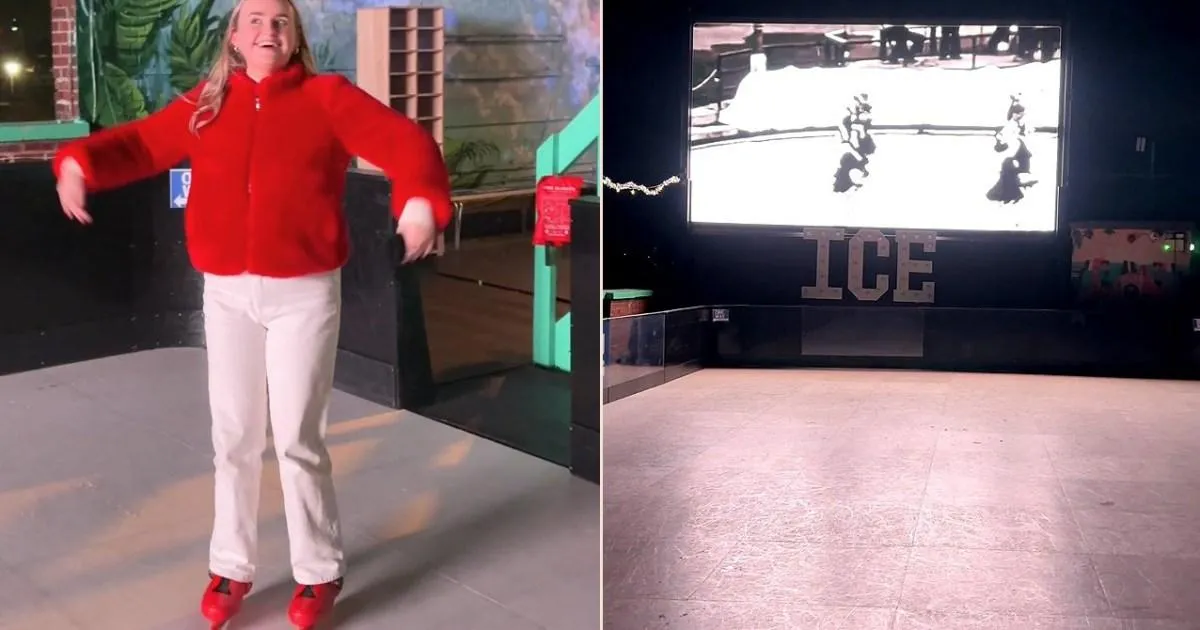 Punters left underwhelmed by festive rooftop ice rink without any ice | News UK