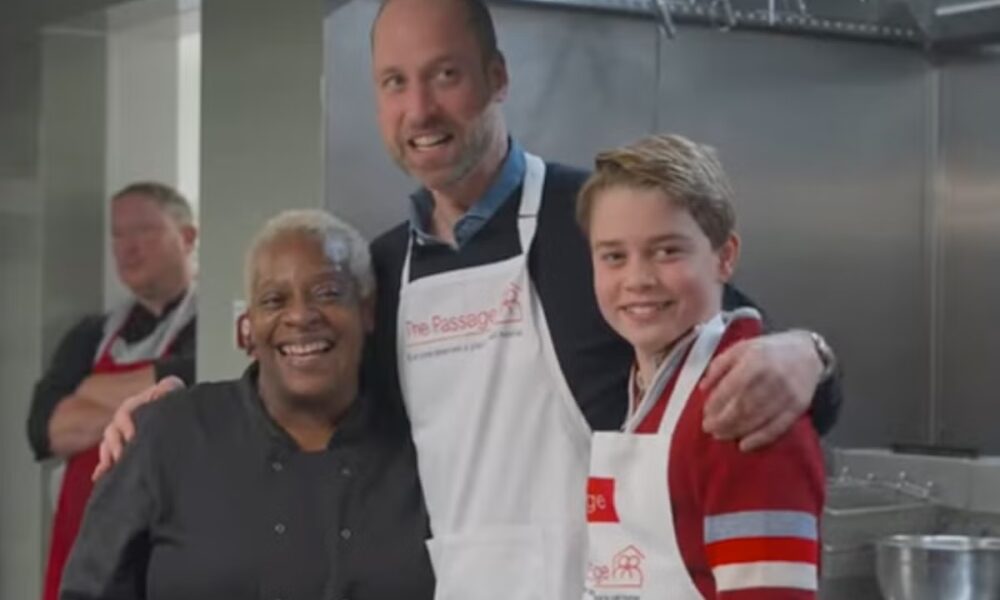 Prince William and George follow Diana’s footsteps and prepare Christmas lunch for the homeless