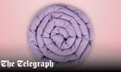 This organic cotton weighted blanket is a soothing sofa addition