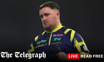 Luke Littler made to work in straight-sets win over David Davies