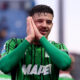 SASSUOLO, ITALY - DECEMBER 06: Tarik Muharemovic of US Sassuolo Calcio celebrates scoring his team
